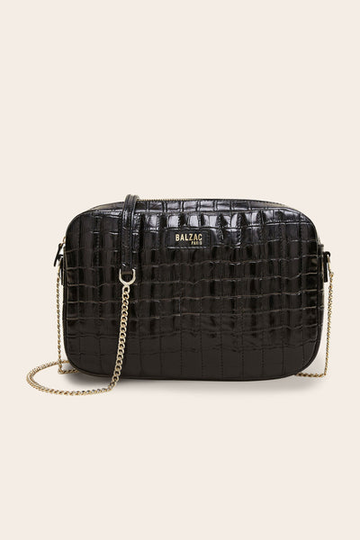 Sac Grand César noir embossé