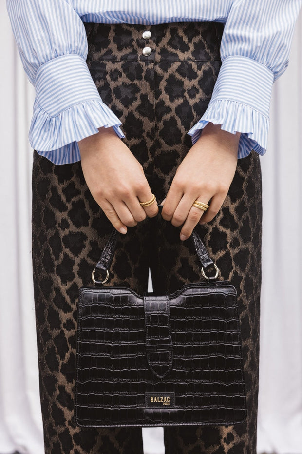Sac Jacob noir embossé