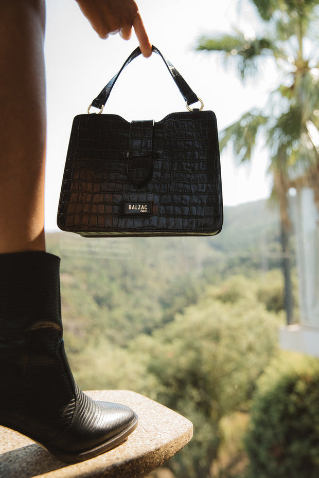 Sac Jacob noir embossé