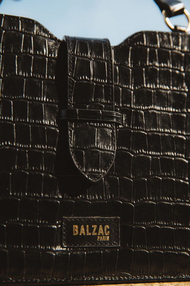 Sac Jacob noir embossé