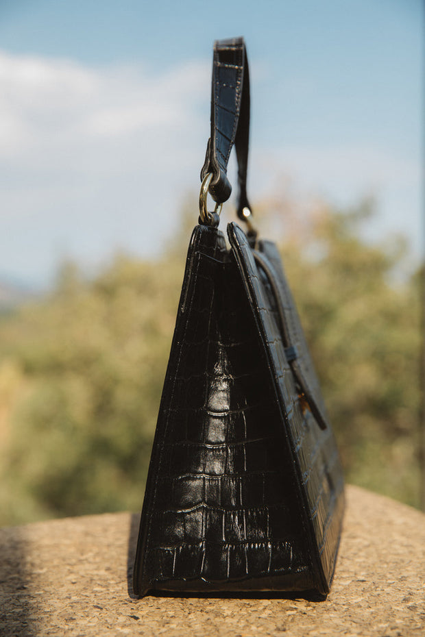 Sac Jacob noir embossé