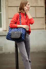 Sac César noir embossé