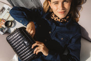 Sac Grand César noir embossé