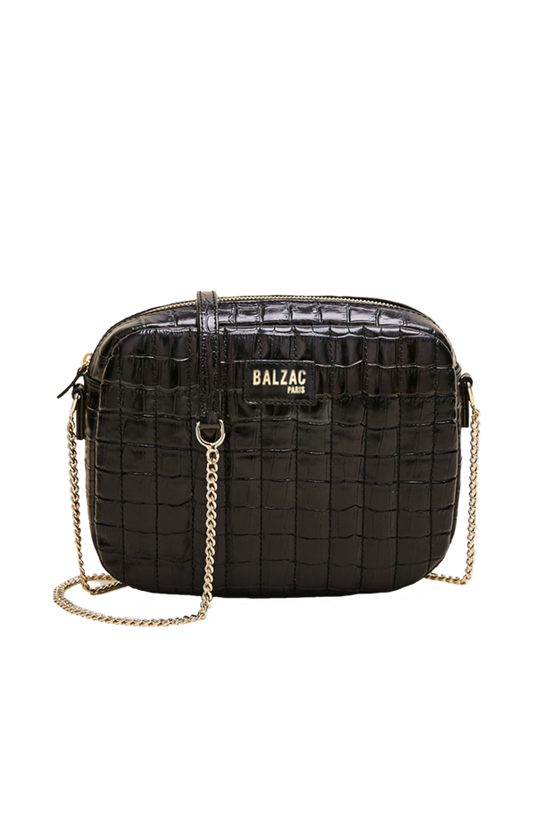 Sac César noir embossé