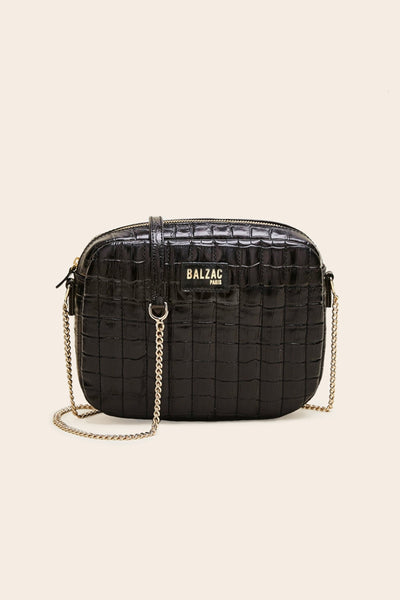 Sac César noir embossé
