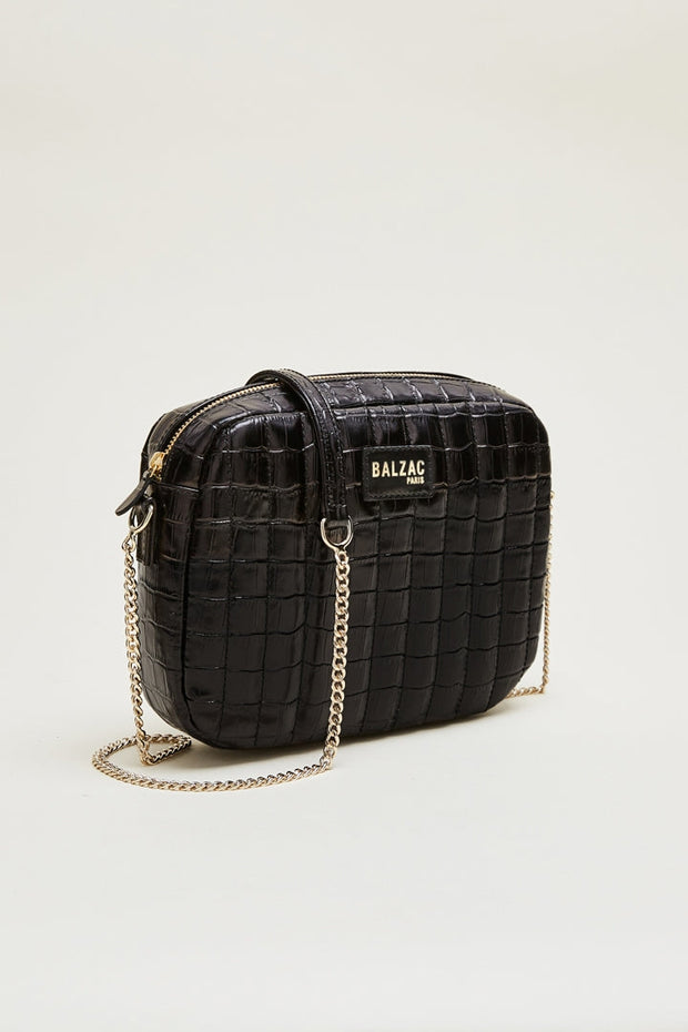 Sac César noir embossé