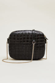 Sac César noir embossé