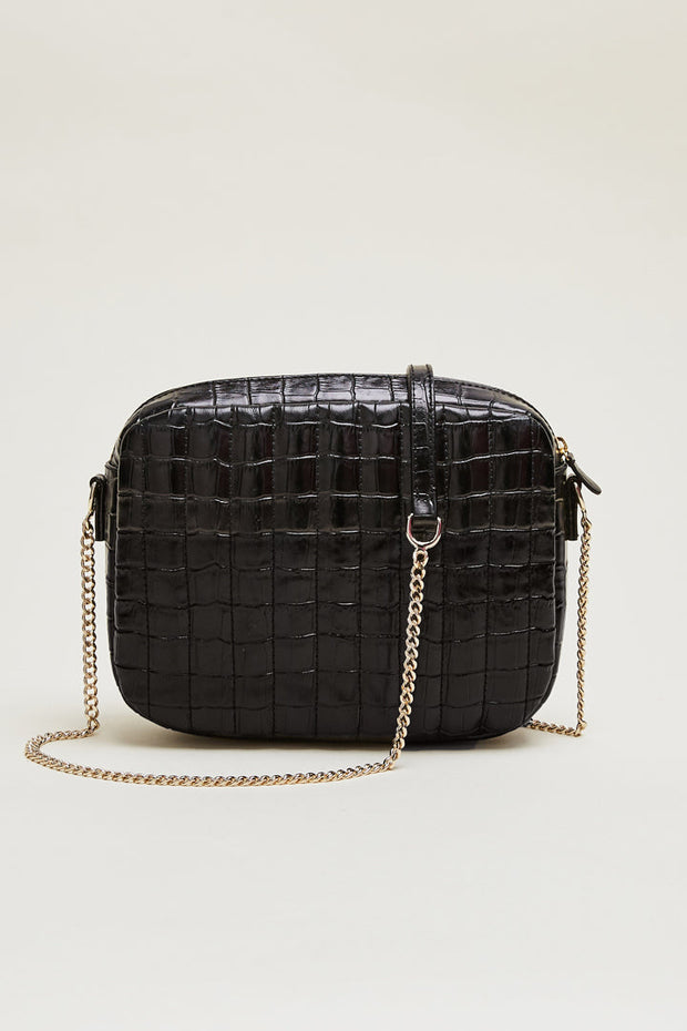 Sac César noir embossé