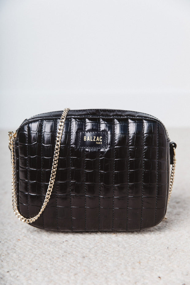 Sac César noir embossé