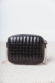 Sac César noir embossé