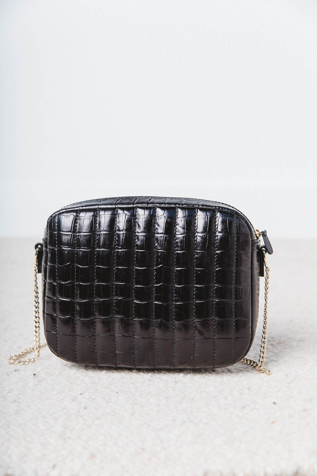 Sac César noir embossé