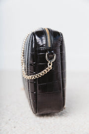 Sac César noir embossé