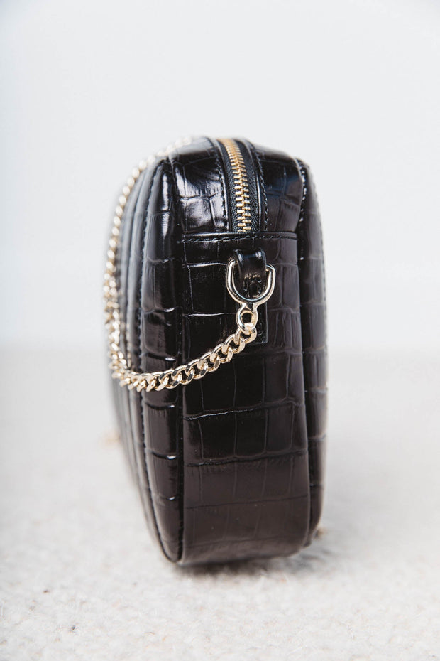 Sac César noir embossé