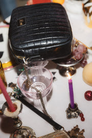 Sac César noir embossé