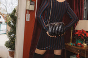 Sac César noir embossé