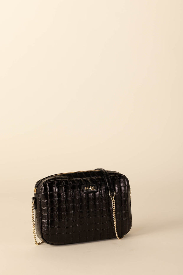 Sac Grand César noir embossé