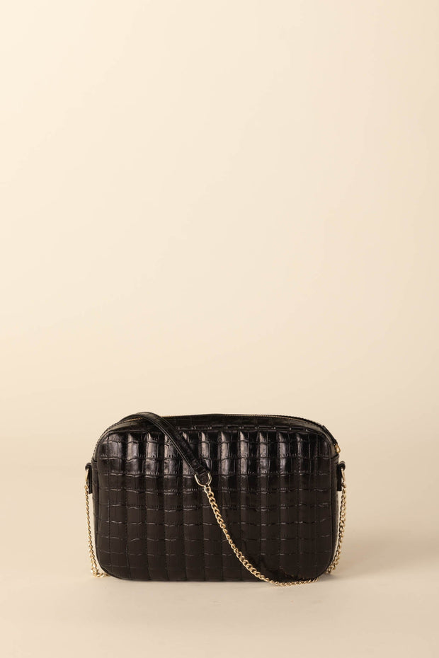 Sac Grand César noir embossé