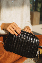 Sac Grand César noir embossé
