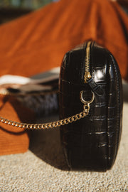 Sac Grand César noir embossé