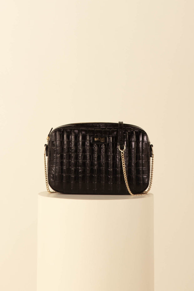 Sac Grand César noir embossé