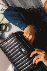 Sac Grand César noir embossé